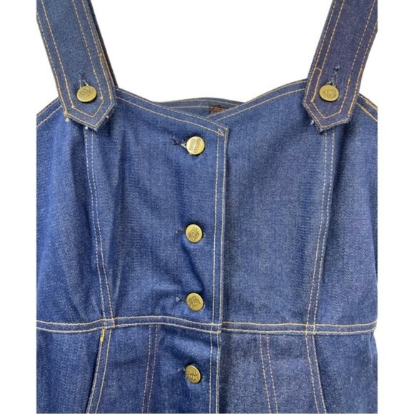VTG RARE Kumar Brothers of Manchester Dark Denim Denim Dress Size 11/12 (US M) - Picture 4 of 6